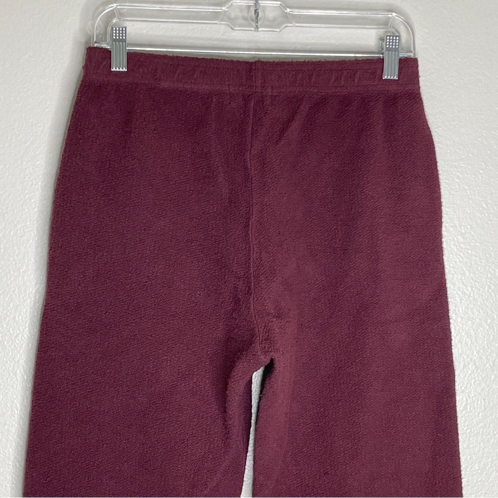 Monrow Teddy Fleece Slouchy Sweatpants Merlot Size Medium New - Picture 9 of 16